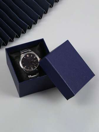 1 件简约纯色手表收纳展示盒、时尚珠宝盒、珠宝收纳盒、送给朋友的礼物、情人节礼物、项链架、手表盒