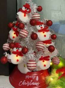 1 set de guirlandes lumineuses de bonhomme de neige de Noël, guirlandes lumineuses du Père Noël, guirlandes lumineuses de décoration d'arbre de Noël et de bonhomme de neige, convient pour la cheminée, l'escalier, la décoration de l'arbre de Noël, la décoration intérieure de fête, l'éclairage intérieur et extérieur