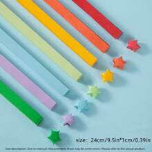 540 Pcs Origami Stars Paper Strips Handmade Home Cards Gift Party Decoration Craft Decoration Intellectual Paper Folding Lucky Star,Five-Pointed Star,Drawing Paper,Pink Paper,Paper Quilling Kit