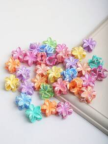 20 件随机颜色迷你哑光雏菊花发夹，百搭可爱甜美刘海和侧发夹，适合日常休闲、派对和节日发饰女士爪夹秋季配饰秋冬度假装女士