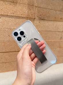 1 pieza Funda de teléfono transparente, orificio para cámara anti-caída, correa de muñeca, diseño minimalista de negocios, adecuado para regalos, salidas, fiestas, anti-pérdida, bueno para fotografía, compatible con la serie 11 a 16