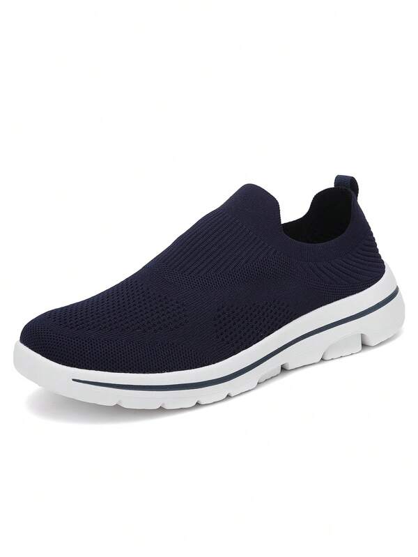 Chaussures simples et décontractées pour hommes, idéales pour l'extérieur. Chaussures de marche légères et confortables avec semelle souple, de couleur unie, adaptées aux sports et aux déplacements professionnels. Convient pour toutes les saisons.