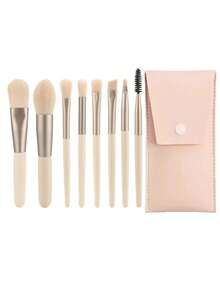 8 pièces Ensemble de pinceaux de maquillage, étui de protection de voyage élégant et portable, convient pour le blush, le highlighter, le crayon, l'ombre à paupières, la poudre, le correcteur, le maquillage des sourcils. Idéal pour les débutants en maquillage, ensemble de pinceaux, kit de pinceaux de maquillage, ensemble de maquillage complet, set de pinceaux de maquillage, kit de maquillage complet, kit de pinceaux, set de pinceaux de maquillage, coffret cadeau de maquillage - Multicolore - Voir 9