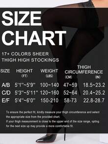 Sheer Silicone Lace Thigh High Stockings For Women 17+ Colors Ultra-Soft Silky Fabric Seamless Fit Long Lasting Comfort Plus Size Available - 綠色 1 對 - 查看 11