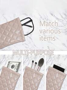 4pcs Portable Squeezed Glasses Case - PU Leather Soft Sunglasses Bag, Portable Phone Sunglasses Storage Box Covertravel Essentials Travel Accessories Travel Bag For Vacation Holiday Back To School School Stuff Sunglasses Women