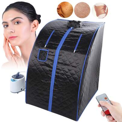 Baño Vapor Sauna Portatil Spa Cuidado Personal Y Belleza Máquina de vapor de 2 l con control remoto y sauna portátil para el hogar