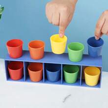 Children Tabletop Interactive Games, Who? Guessing Game, Color Matching Game, Cup Stacking Game Toys, STEM Logical Thinking Toys, Party Games, Outdoor Games Toys - Multicolor - View 6