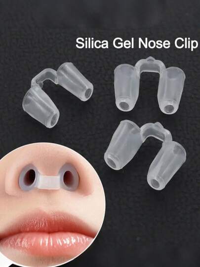 Adjustable Transparent Silicone Nose Clip - Improve Breathing, Comfortable , Suitable For Snoring & Congestion Relief, Easy To Clean, Portable - Fits Various Nose Sizes, Anti-Snoring Device