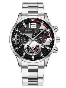 Conjunto de 4 relojes de cuarzo de alta gama para hombres, con correa de aleación de zinc y correa, regalo perfecto para la escuela, ceremonia de graduación o cualquier ocasión, ideal como regalo para hermanos, adecuado para usar en diversas ocasiones.