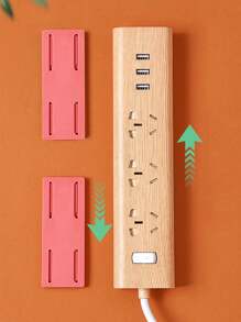 1PC Self Adhesive Power Strip Holder Self Adhesive Socket Organizer, Holder, Simplest Mount For Board, Remote Control Stored In The Kitchen, Home And Office