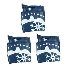 3PCs Snow Tubes For Sledding Heavy Duty, Portable Snow Sleds For Kids And Adult, 40 Inches PVC Ski Circle, Inflatable Snow Sled - Blue and White - View 9