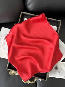 1 Stück einfarbiger bedruckter Bandana für Damen, Halstuch Kopftuch Schal für den täglichen Gebrauch