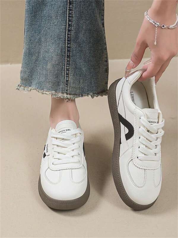 Women's Vintage Minimalist Flat Shoes, Comfortable Versatile Casual Lightweight Sneakers