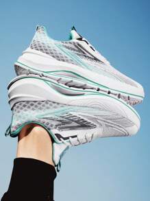 男士轻便透气网眼运动鞋 - 防滑橡胶鞋底，低帮设计适合健身房、训练和日常穿着 - 四季舒适，健身鞋，时尚鞋类，舒适贴合，运动鞋，专为健身爱好者设计