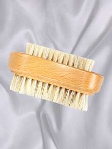 Pinceau à ongles double extrémité large et étroit, fabriqué en bois de charme et poils blancs pour la manucure