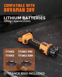 DOVAMAN 20V Brushless Drywall Cut-Out Tool, 30,000 RPM, Adjustable Depth, 98% Dust Collection, LED, With Battery, Charger & Bag - Black - View 6