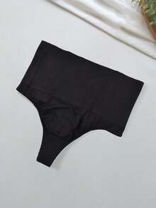 2 PCS Women Thong High Waisted Casual Solid Color G-String Women's Hip Lifting Pants Comfort And Slim Fit High Waisted Triangle Panties - Multicolor - View 4