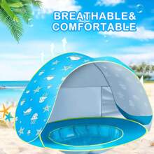 Children's Portable Beach Tent With Quick Opening Sun Umbrella And Water Play Tent For Convenient And Fast Storage
