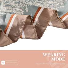 35 Inches Silk Head Scarf-Satin Hair Scarves Silk Bandana Scarf Headscarf For Women's Fashion Scarveshalloween - 小腰果-淺綠色 - 查看 6
