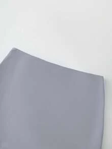 Women's Fashion Mini Skirts Solid Color Low Waist Short Skirts Summer Casual Bodycon Skirts Streetwear - Grey - View 9