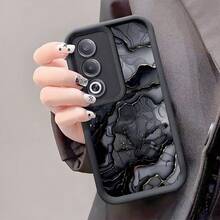 1个斑点大理石纹防震手机壳，加厚防滑保护套，兼容 17/17 Air/17 Pro/17 Pro Max、荣耀、红米、三星Galaxy等手机 - 黑色 - 查看 3