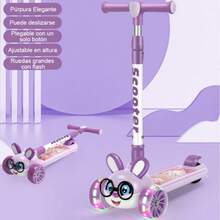 Cartoon Design Scooter, Twist Car, Swing Car, One-Button Folding - Purple - View 3