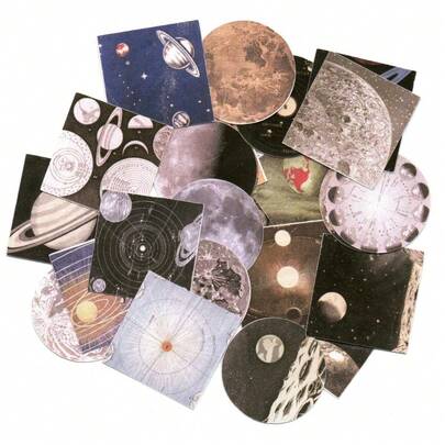 Adesivos Decorativos Scrapbook Planner 46 Peças Interstellar