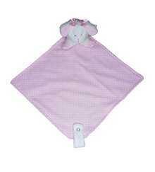 Soft Plush Anti-Allergic Extra Soft Blanket With Pacifier Holder 28x28 Cm 100% Cotton - domba poa merah muda - View 2