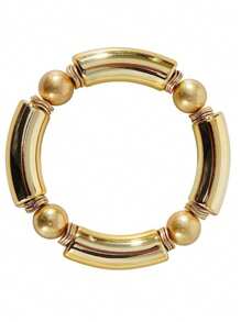 1pc Fashionable & Elegant Classic High-End Teardrop Circular Bangle Bracelet, Suitable As A Unique Gift For Women