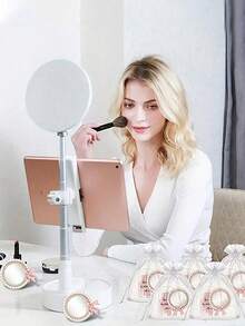 Bộ 15/3 Gương trang điểm tròn nơ vàng/bạc, Quà tặng cô dâu thanh lịch, Quà tặng dự tiệc, Quà tặng phù dâu, Tặng kèm túi Organza, Thích hợp cho sinh nhật, tiệc độc thân, tiệc chia tay cuộc sống độc thân, kỷ niệm ngày cưới - Nhiều màu - Xem 3