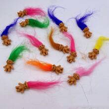 10 件娃娃迷你玩具动漫可动人偶彩色头发家庭成员模型收藏儿童玩具礼物怀旧