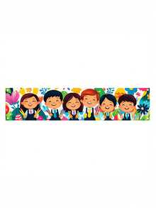 Back To School Scene Decoration Props, Classroom & Campus Decorative Banner, Creative Campus Atmosphere Background - Multicolor - View 5