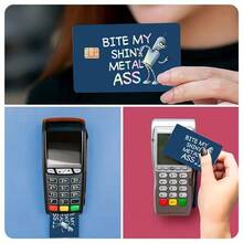 有趣的卡通贴纸，银行卡隐私保护贴 - 适用于信用卡/借记卡，防刮，炫酷装饰和礼物 - 彩色 - 查看 3