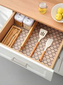 11.81 Inch Wide Shelf Liner And Drawer Liner, Non-Slip Kitchen Cabinet Liner In Multiple Lengths, Non-Adhesive Waterproof EVA Cabinet Liner With Prints, For Shelves, Refrigerators, Cabinets, And Storage