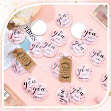 10 set di regali di apprezzamento ispiratori, set di specchi compatti da regalo, inclusi 10 pezzi specchi da trucco tascabili, 10 pezzi borse in organza, 10 pezzi cartellini di ringraziamento e 1 pezzo corda. Specchi tascabili da regalo, adatti per Natale, Capodanno, Pasqua, San Valentino, compleanni o lauree e matrimoni