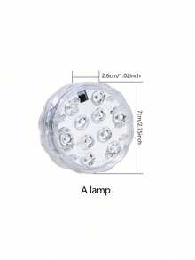1/2/4 件水下 LED 灯，防水泳池灯，具有 16 种颜色变化模式，遥控，适用于水族馆、花瓶、浴缸、热水浴缸、万圣节、圣诞节、游泳池和派对装饰