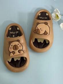 نعال أطفال صيفية للأولاد بتصميم الكابيبارا للاستخدام المنزلي والحمام، مقاومة للانزلاق، نعال أطفال جميلة وباردة