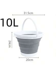 1pc Foldable Bucket, Portable Water Bucket, Collapsible Car Wash Bucket, Outdoor Camping Fishing Travel Water Bucket, Washing Bucket, Easy Storage, Cleaning Supplies, Small Household Tool (Random Color And Style)