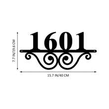 1pc Art Deco Metal House Number Sign For Front Door, Customizable Street Address Plaque, Wall Mount Home Decoration, Ideal For Porch - Thanksgiving Occasion Indoor Display
