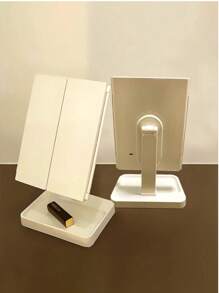 LED Tri-Fold Makeup Mirror With 3X/2X Magnification - Touch, 70 LEDs, Adjustable Brightness, USB/Battery Powered, Bottom Tray Storage, Foldable Triple-Fold Design, Suitable For Travel And Family Use - Ideal Ladies' Gift For Christmas, Valentine's Day, Mother's Day Thanksgiving,Graduation Season Gift