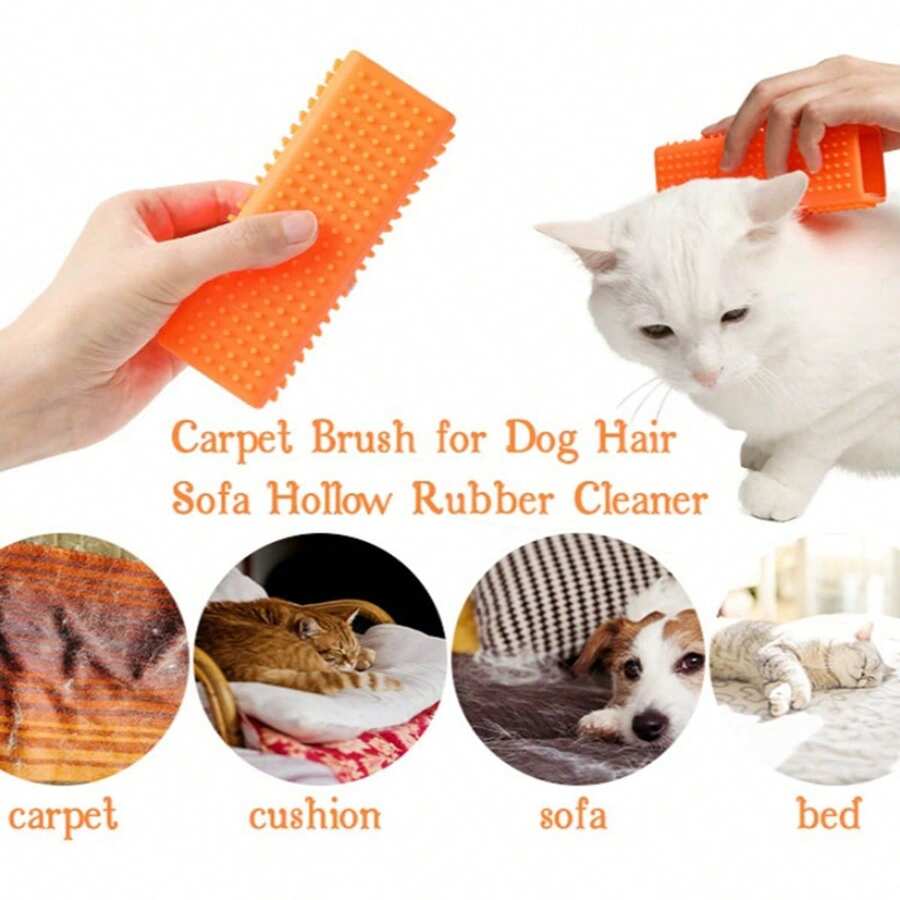 1pc Pet Hair Remover Roller, Cat Dog Grooming Brush Shedding Tool, Pet Bathing Brush Hair Removal - Multicolor - View 1