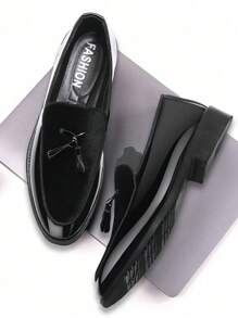 Men's Business Oxfords, Breathable Casual Soft Sole Dress Shoes, Black Loafers For Formal Occasions, Weddings