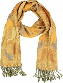Paisley Pashmina Scarf For Women PASKMLNA - A18-31 Golden-beige - View 2