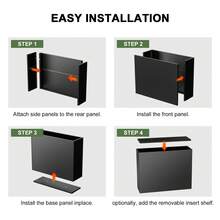 Metallic Heavy Long And Large Outdoor/Indoor Planter, Rectangular Trough Planter Box, 30"Lx24"Wx12"H, 33Pounds Powder Coating Modern Commercial Residential For Patio, Deck, Yard, Garden - 黑色 - 查看 3