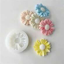 6pcs Flower Silicone Molds, Daisy Clay Mold, Plaster Mold, Candle Mold, Aromatherapy Wax Sheet Silicone Mold, Soap Mold, Suitable For Candles, Plaster, Resin, Clay, Concrete And Other Craft Projects - Multicolor - View 9