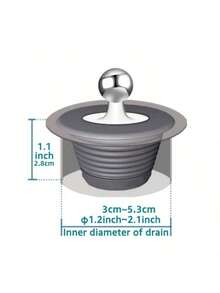 1pc Universal Bathtub Drain Cover, Plastic Plug With Nozzle Top, Bathroom Accessory Replacement, Bathtub Plug For Shower And Sink Back To School Bathroom Accessories