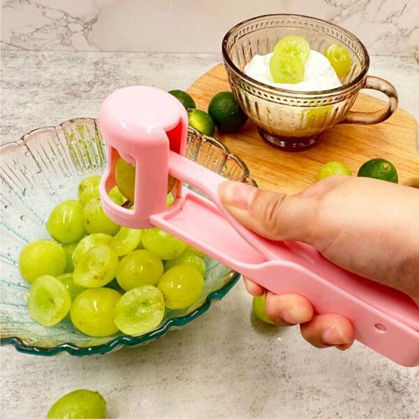 Cortador de uvas, divisor de frutas, separador de tomates cherry, rebanador para decorar pasteles y frutas, cuchillo para hornear con frutas