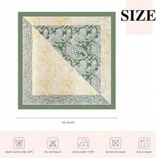 35 Inches Silk Head Scarf-Satin Hair Scarves Silk Bandana Scarf Headscarf For Women's Fashion Scarveshalloween - 綠接腰果 - 查看 7