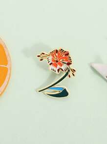1PC Fantasy Anime Tiger Lily Enamel Pins Beautiful Floral Metal Brooches Backpack Lapel Hat Badges Fashion Jewelry Gift For Friends