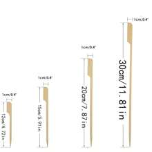 200pcs/100pcs/50pcs/10pcs Natural Bamboo Skewers, Smooth & Splinter-Free. Appetizers, Flat Bamboo Sticks. Snacks, Fruits, Seafood, Sausages. Suitable For Restaurants, Night Markets, Weddings, Parties, Picnics, Outdoor Activities